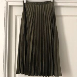 Silk accordion skirt